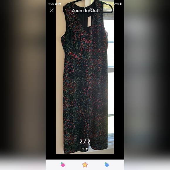 🍁🍂NWT Sugarlips 2x Garden State of Mind Larah Wide Leg Jumpsuit - Picture 5 of 5